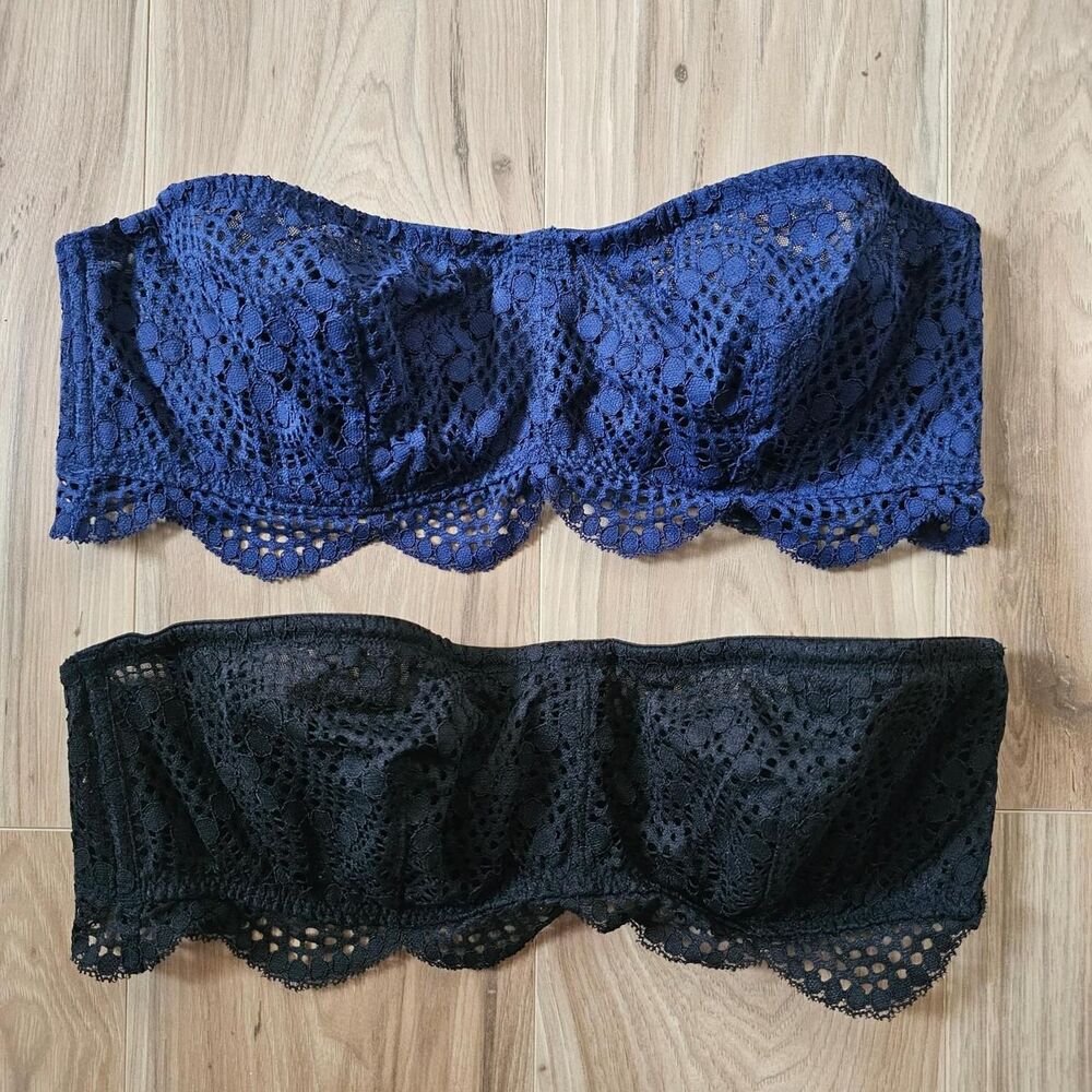 Victoria's Secret Lace Strapless Bras Size L